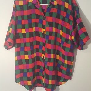 Wavy Checkered Vintage Shirt